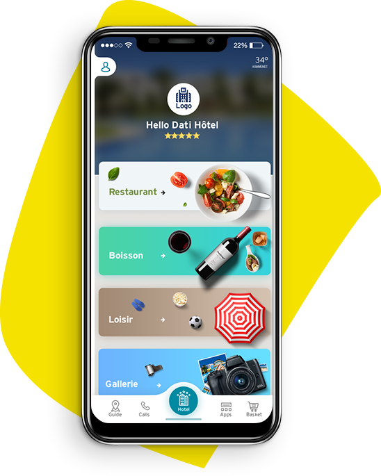 Hello Dati smartphone — Hotel guest experience